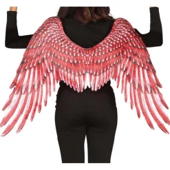Alas de Plumas con Tela Roja de 105X45 cm