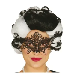 Antifaz bordado negro gótico