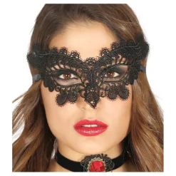 Antifaz con Bordado Negro