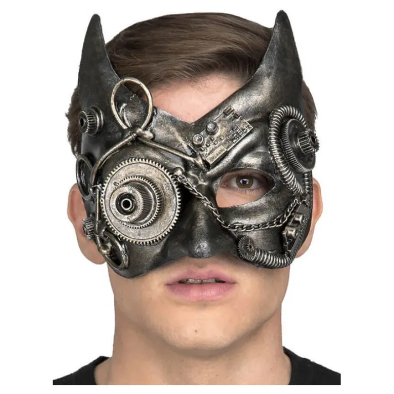 Antifaz con forma de Gato Steampunk