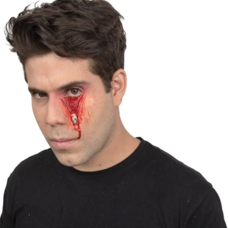 Aplicación de Látex Zipped Eyes - Imprescindible para Cosplay