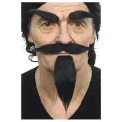 Bigote con Perilla y Cejas negro
