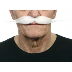 Bigote grande blanco