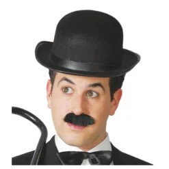 Bombín de fieltro negro