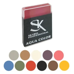 Cajita de Maquillaje Profesional al agua de 12 gr en varios colores