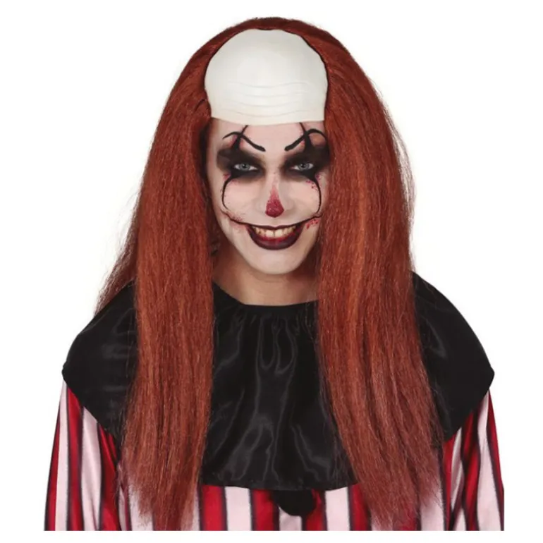 Calva de Payaso con Pelo Castaño