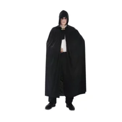 Capa con Capucha negra de punto para Adultos