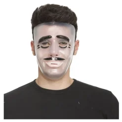 Careta Transparente Hombre con Bigote