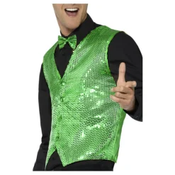 Chaleco Verde con Lentejuelas para hombre