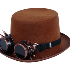 Chistera de Steampunk con gafas de púas