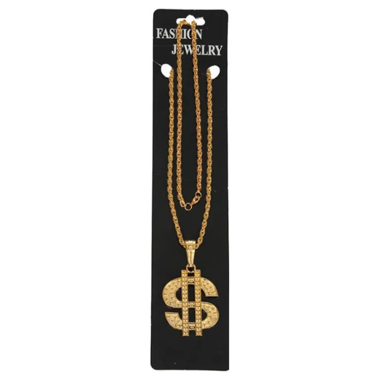 Collar Dorado con colgante de símbolo del Dólar