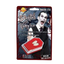 Colmillos de Vampiro con pasta adhesiva