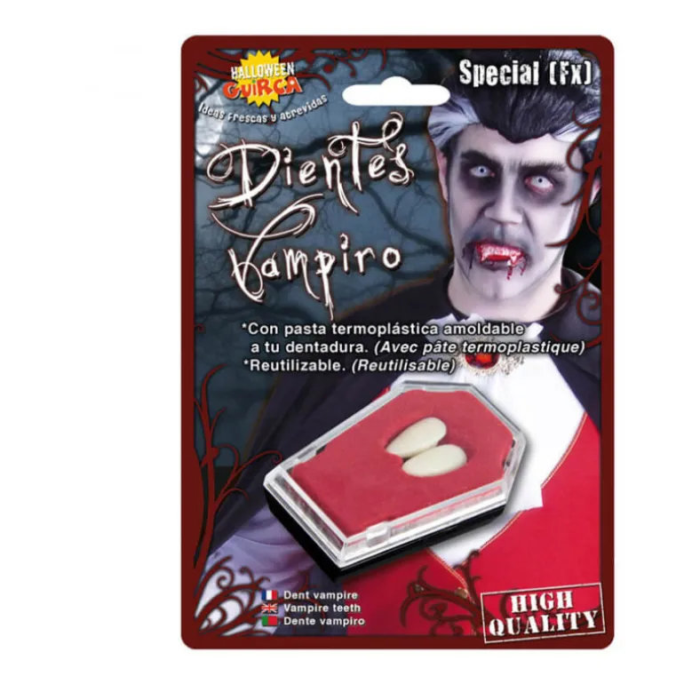 Colmillos de Vampiro medianos con pasta termoplástica