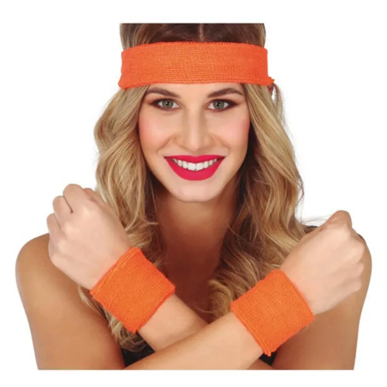 Conjunto de 2 Muñequeras y Cinta en varios colores para mujer