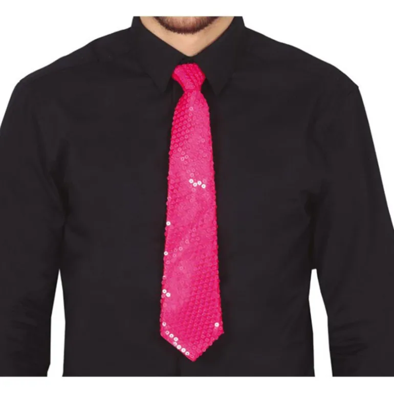 Corbata de Lentejuelas Neón en varios colores de 36 cm