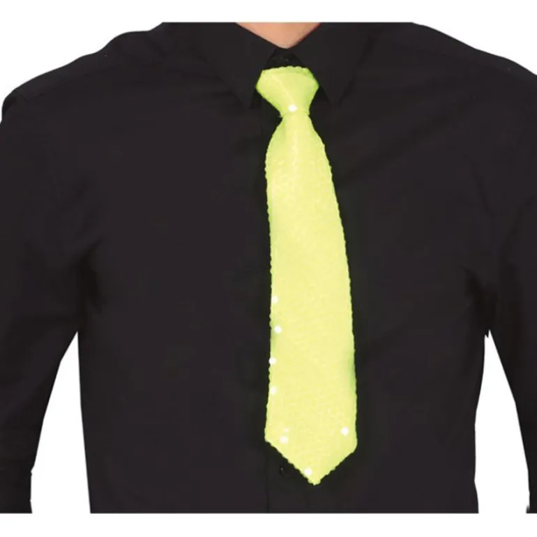 Corbata de Lentejuelas Neón en varios colores de 36 cm
