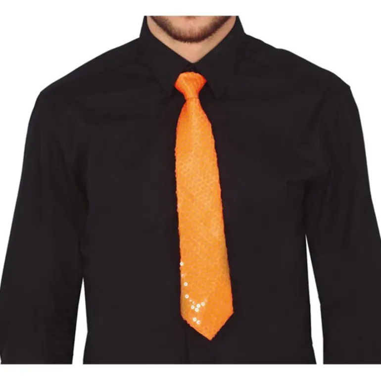 Corbata de Lentejuelas Neón en varios colores de 36 cm