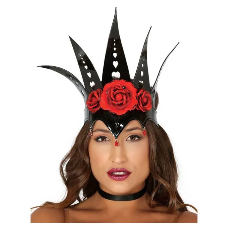 Corona Negra con Flores