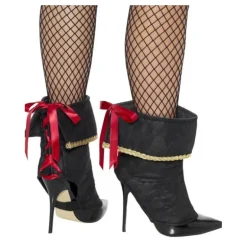 Cubrebotas Negros con lazos rojo