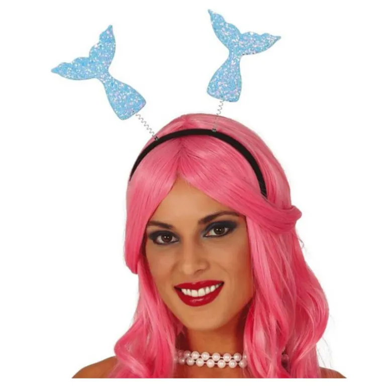 Diadema con Colas de Sirena Azul