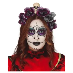 Diadema de Flores Grises