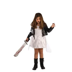 Disfraz infantil de Tiffany la Novia de Chucky brillante