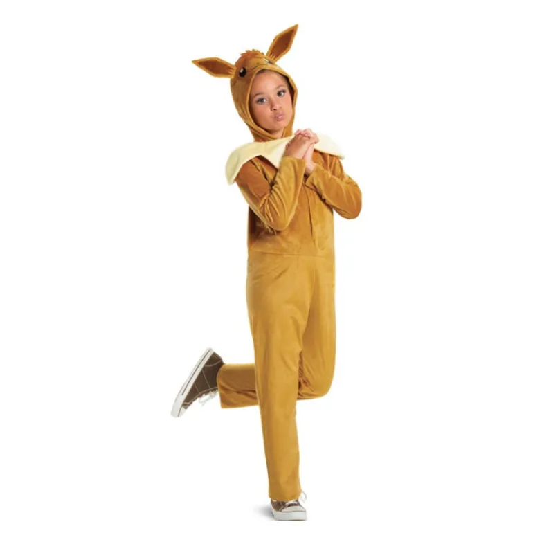 Disfraz Clásico de Eevee Pokémon con Capucha para Niños