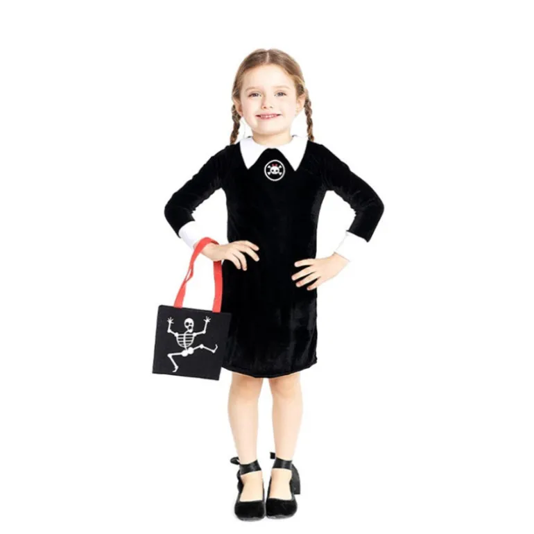 Disfraz Clásico Negro de Niña Siniestra para Bebé y Niña