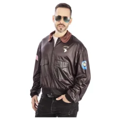 Disfraz de Aviador para Hombre con Chaqueta Estilo Militar