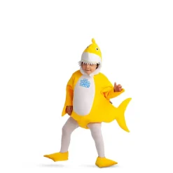 Disfraz de Baby Shark amarillo con capucha para bebé y niños