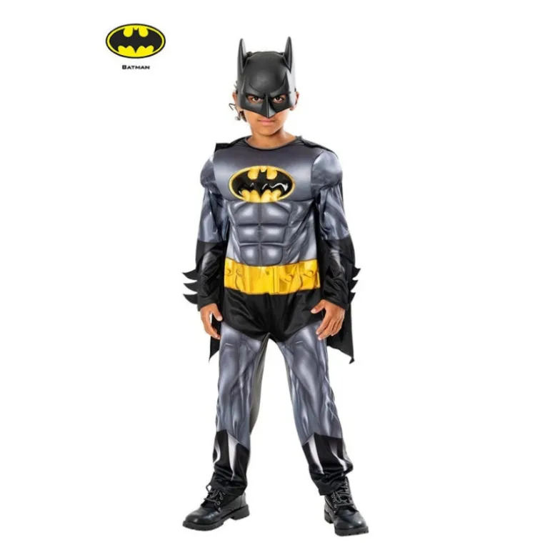 Disfraz de Batman núcleo metálico deluxe con máscara para niño