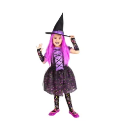 Disfraz de Bruja Moonlight Púrpura para niña