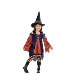 Disfraz de Bruja Naranja para niña