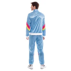 Disfraz de Chándal Azul Años 80 para hombre