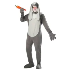 Disfraz de Conejo Gris con Orejas Largas para Adultos