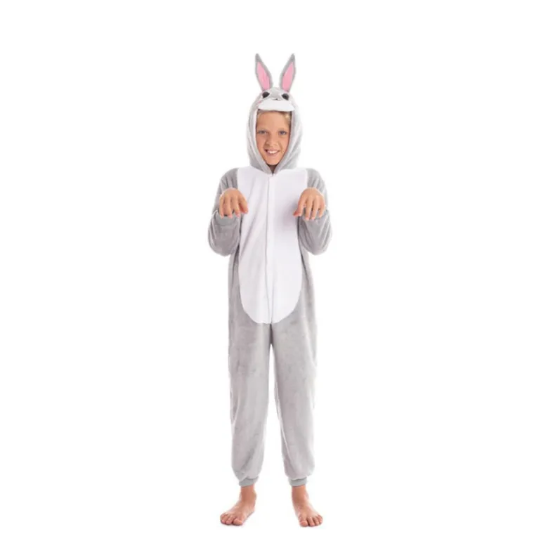 Disfraz de Conejo Gris y Blanco para Niños