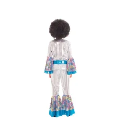 Disfraz de Disco Boy Plateado y Azul para niño