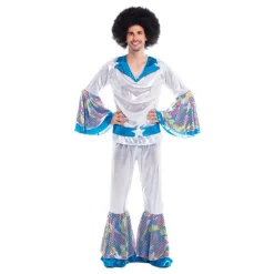 Disfraz de Disco Man Plateado para Hombre