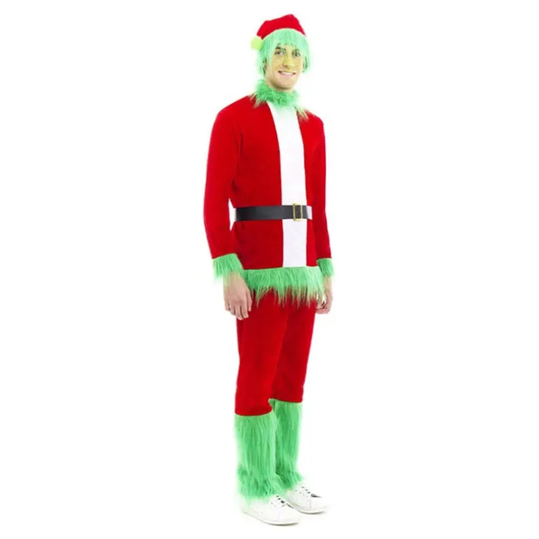 Disfraz de Duende Gruñón de Navidad Verde para Hombre