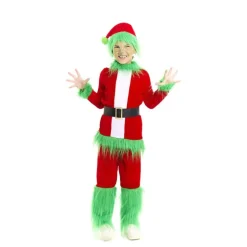 Disfraz de Duende Gruñón de Navidad Verde para Niño
