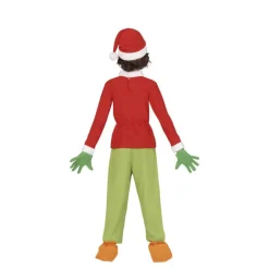 Disfraz de Duende Gruñón Navideño verde para niño