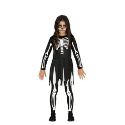 Disfraz de Esqueleto Negro para niña