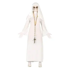 Disfraz de Ghost Monja blanca para mujer en Halloween