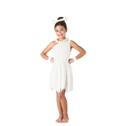 Disfraz de Los Picapiedra blanco elegante para niña
