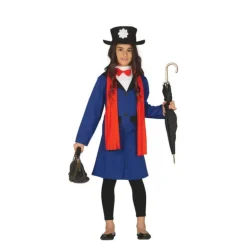 Disfraz de Mary Poppins azul para niña