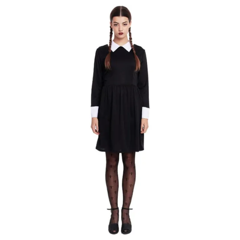 Disfraz de Miércoles con Mangas Blancas para Mujer