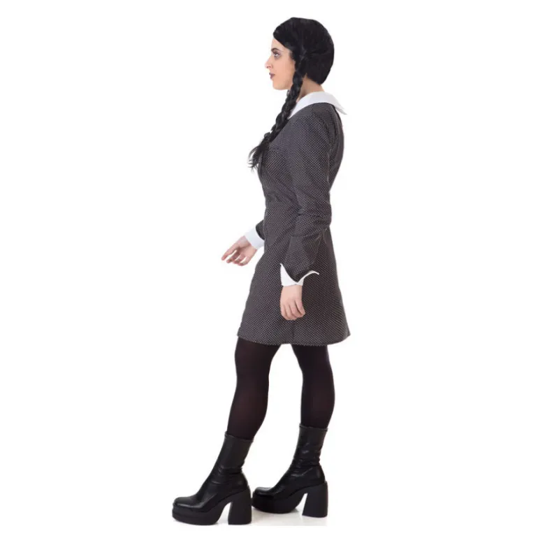 Disfraz de Miércoles Topos Negro para mujer