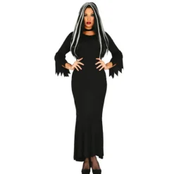 Disfraz de Morticia Addams básico