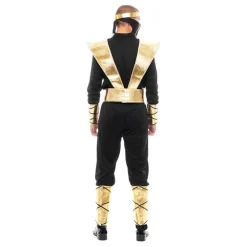 Disfraz de Ninja Kombat Serpiente negro y dorado para hombre