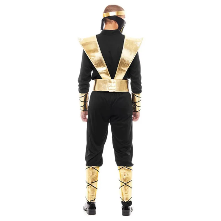 Disfraz de Ninja Kombat Serpiente negro y dorado para hombre